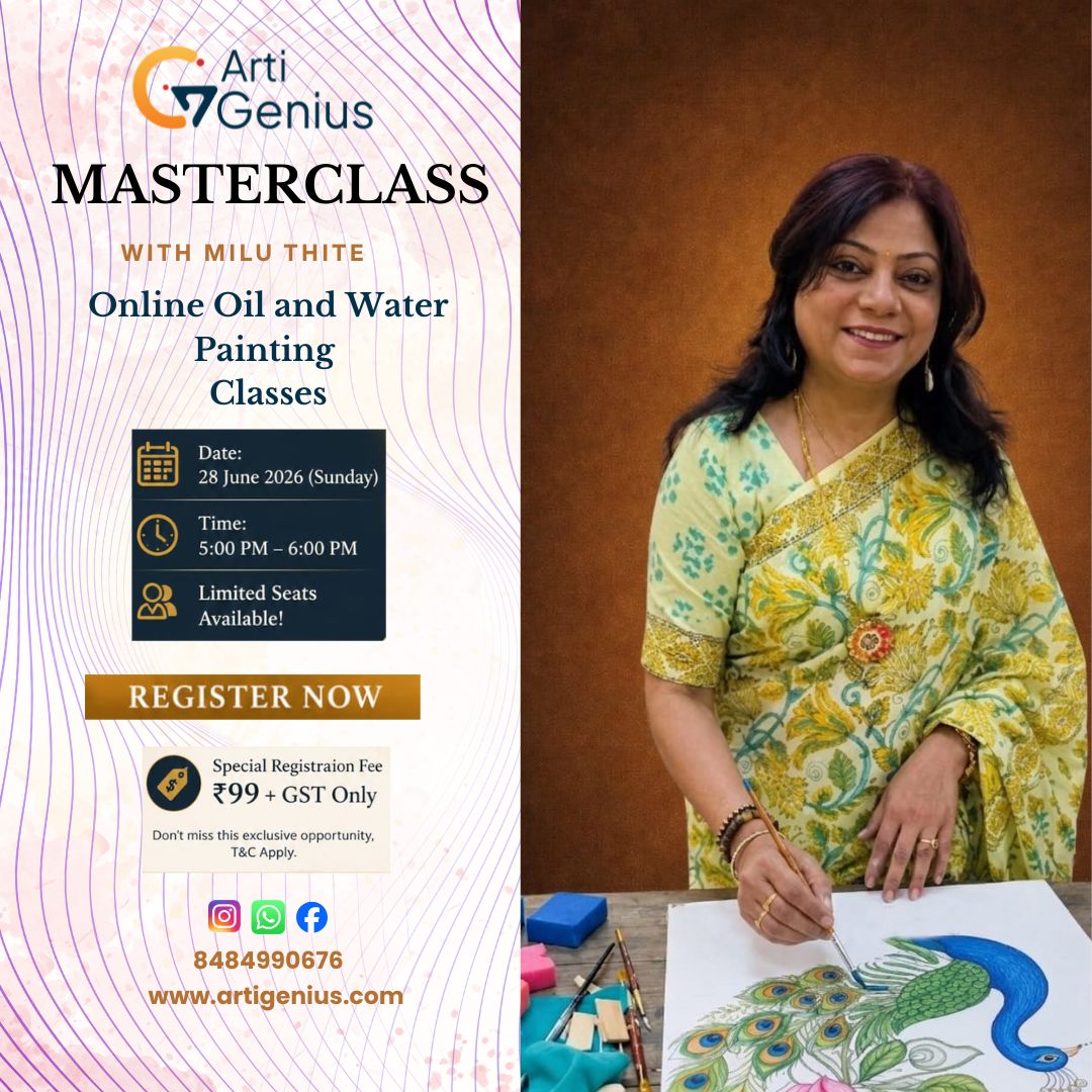 Online Oil & Water Painting Masterclass with Milu Thite