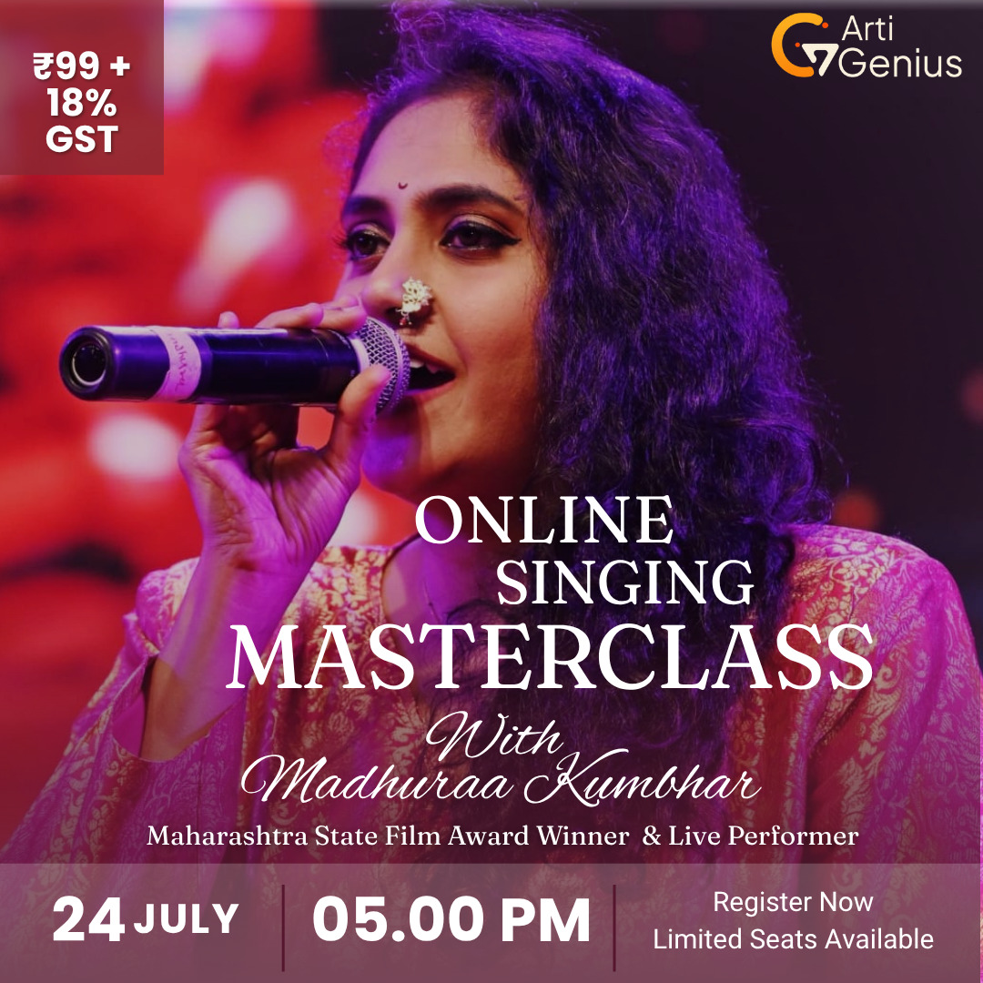ArtiGenius Online Singing Masterclass featuring Madhuraa Kumbhar. Live vocal training for beginners and music enthusiasts.