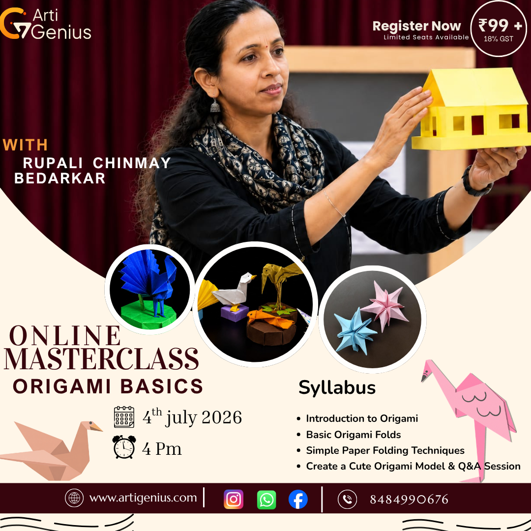 Online Origami Basics Masterclass with Rupali Chinmay Bedarkar