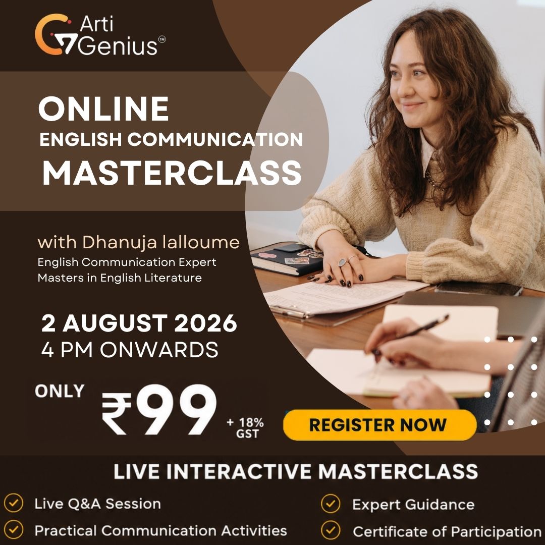 Online English Communication Masterclass with Dhanuja Ialloume by ArtiGenius